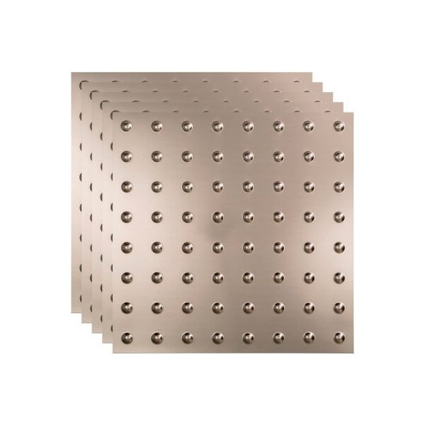 Acoustic Ceiling Products Fasade Dome 2 - 23-3/4" x 23-3/4" PVC Lay In Tile in Brushed Nickel - PL6329 - main